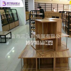 商超促销台便利文具店钢木结合三叠流水台母婴店铺堆头工厂直销