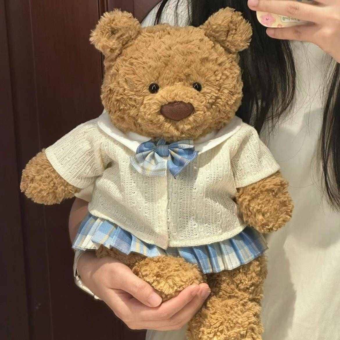 jellycat巴塞罗熊衣服jk百褶裙巴纳布斯猪娃衣粉色可爱裙子手作