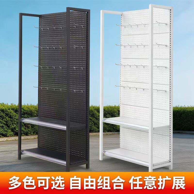 洞洞板超市货架手机配件展示架饰品文具零食挂钩双面便利店货架子