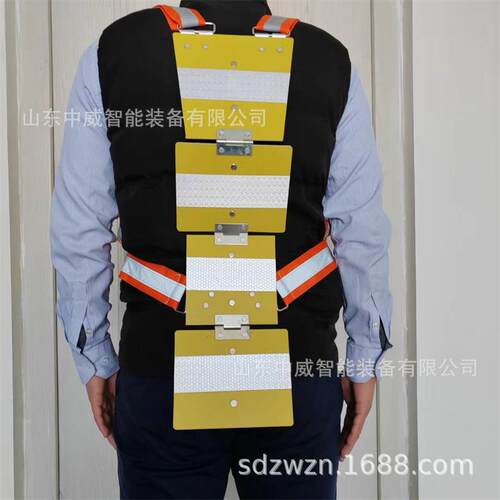 淮南煤矿用安全背甲配腰部双横带和高亮反光条ZW-600矿用防砸背甲