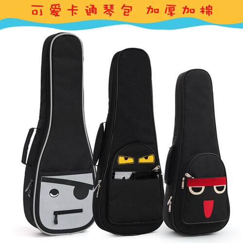 小怪兽尤克里里琴包 个性21 23 26寸乌克丽丽ukulele双肩加棉揹包