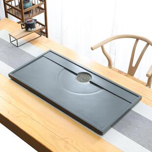 天然天罗绿石茶盘整块抛光家用办公室中式原石简约轻奢高档茶台