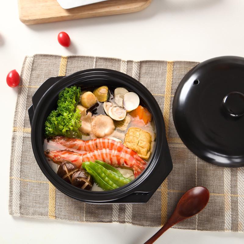 金华锂瓷煲仔饭黄焖鸡米饭茄子煲炖菜炖肉专用耐烧商用浅锅小砂锅