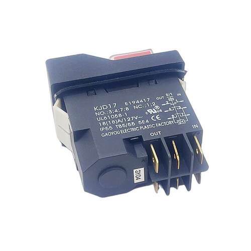 KJD17 电磁开关 KJD17B/1-2电动工具220V 127V 6脚带刹车功能按钮