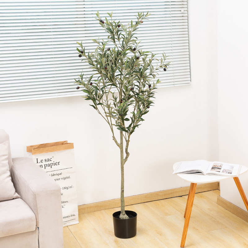 伊伦仿真植物盆栽客厅落地仿真树假绿植树绿植盆栽批发橄榄树