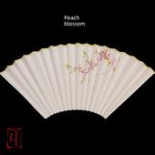 纯手绘苏工扇面7寸8寸9.5寸16 18方桃花扇面超薄文玩扇子面可定制