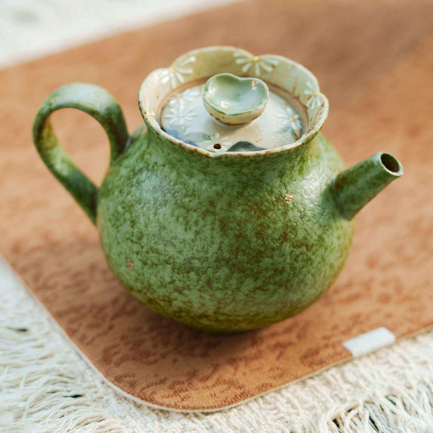 洒金野雏菊茶泡茶家用高档陶瓷茶壶水壶壶过滤单一人独饮漫小25JS