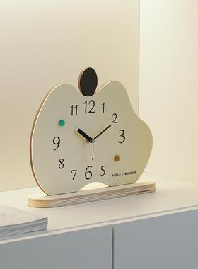 wzoom奶油TYOS483置物架入关户玄时钟装饰摆件家居桌风面o钟表饰
