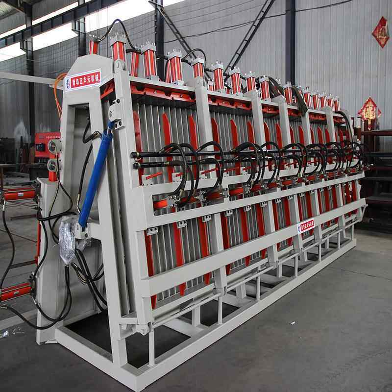 青岛木工机械木翻转式高频液压拼板机油压锁紧气压风车式实木