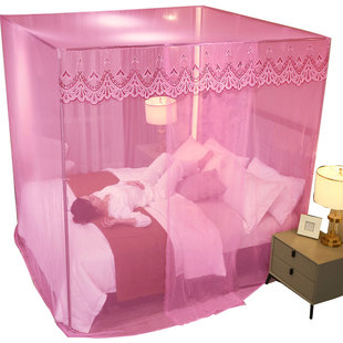 落地4y带床蚊帐家用帐蚊固定防罩床米账5m2纹8m宫廷支架..11