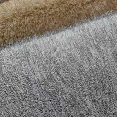 现货双色阳离子1200米克大兔毛系列鞋帽服饰毛绒面料厂家批发