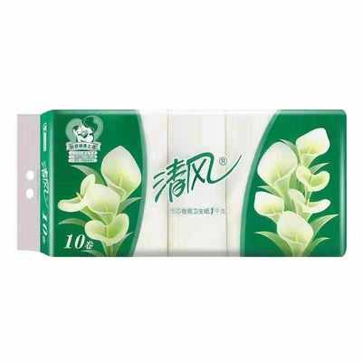 1000克 清风无芯卷纸家庭用卫生纸厕所厕纸大卷纸整箱擦手纸纸巾