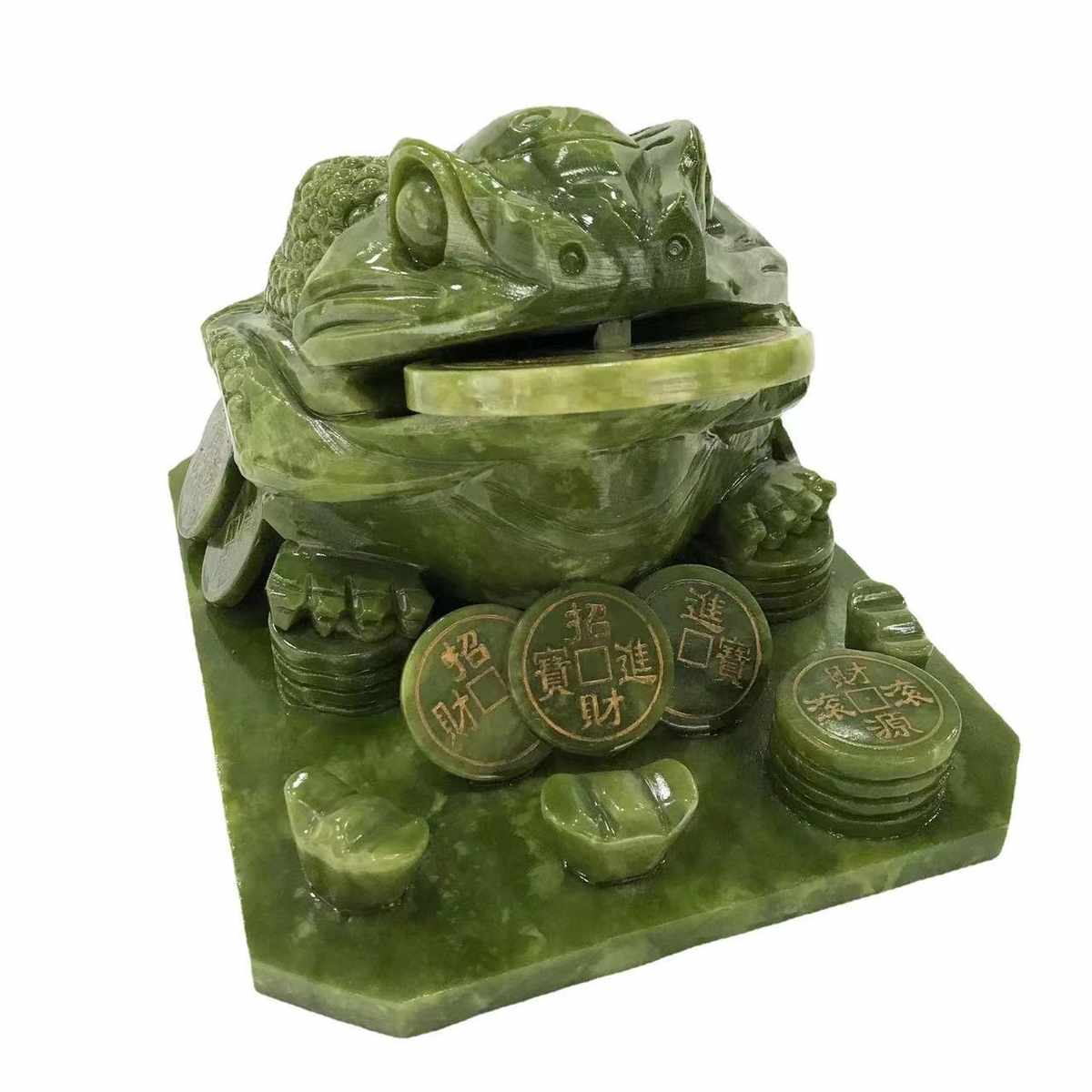 青玉金蟾摆件饰品玉石工艺品三足金蝉金蟾蜍家居装饰工艺品