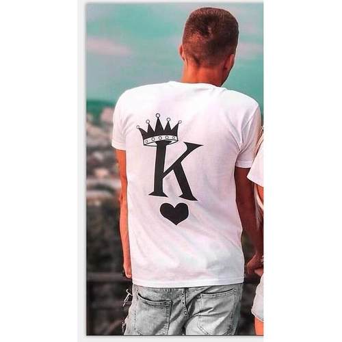 T-shirt Day Valentines casual short-sleeved couple love