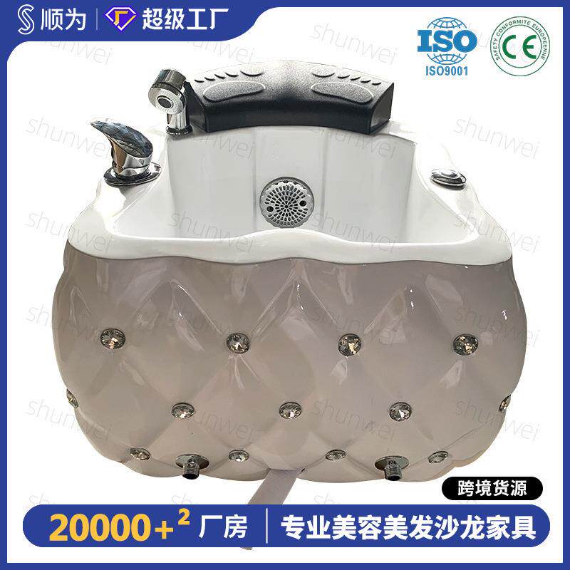 足浴盆智能泡脚家用商用美甲店带冲浪七彩灯按摩泡脚桶足浴器