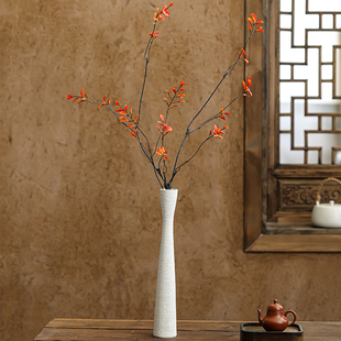 高级细口玄关装饰入户摆件感细高花瓶电视柜细长艺术家居饰品40cm