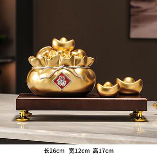 高档招财猫迁聚宝盆钱袋摆件新中店开业乔礼式物客厅酒铺柜聚财装
