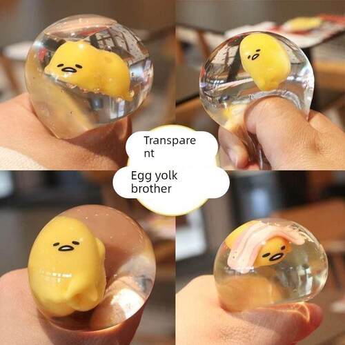 Funky Egg Splat Ball Squishy Toys Stress Relief Eggs Yolk