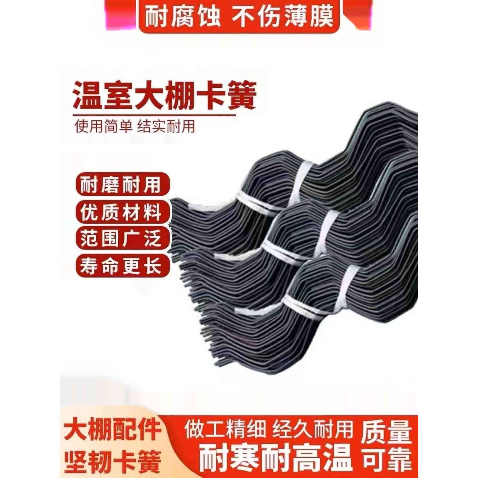 大棚卡簧卡槽卡簧厂家直销大棚浸塑北京卡簧卡丝防风必力特压膜簧