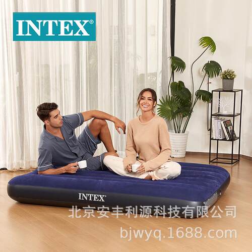 intex64758充气床垫双人气垫床户外加厚气垫充气床折叠床现货