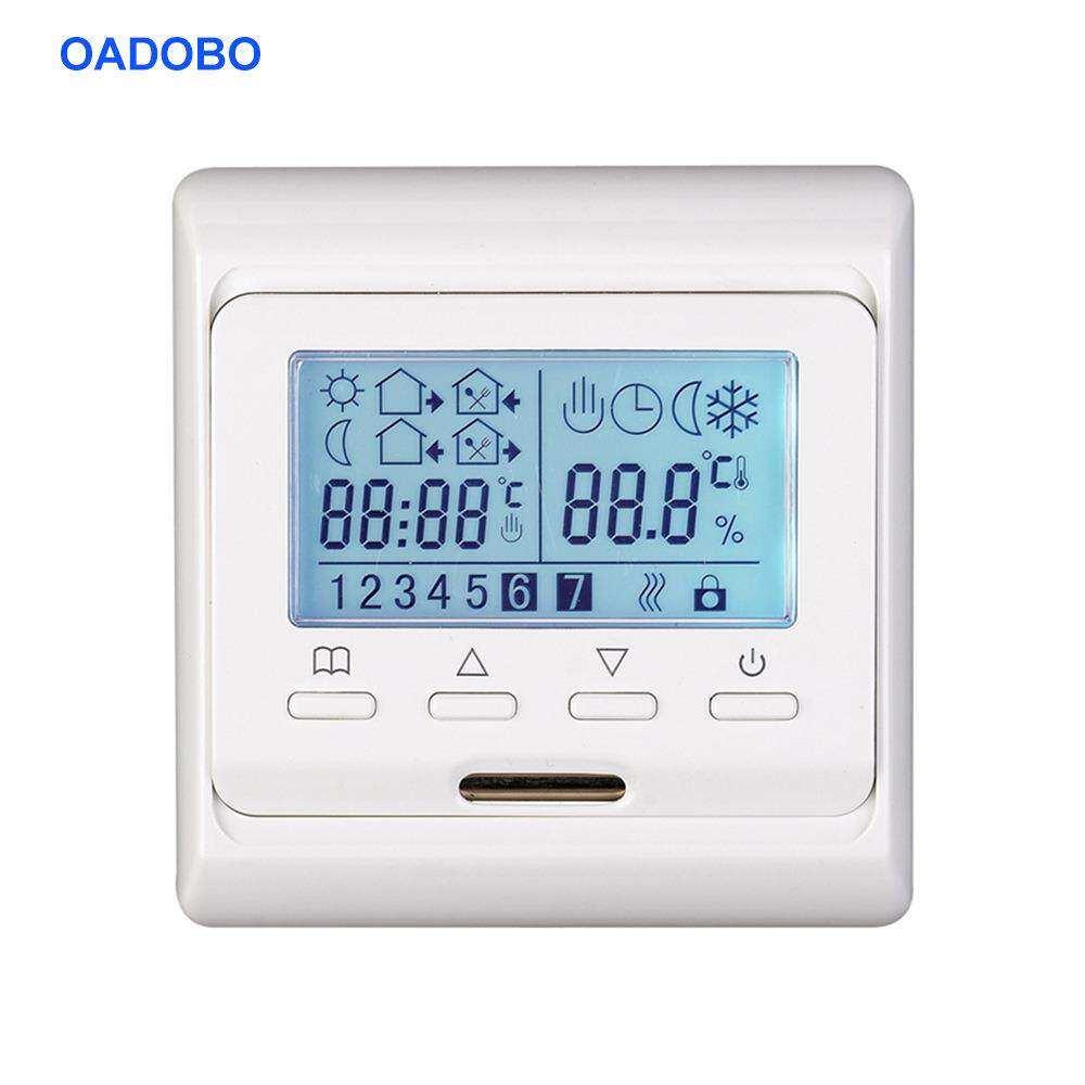 电地暖温控器16A温控面板液晶屏地暖控制器温控器E51.716质保2年