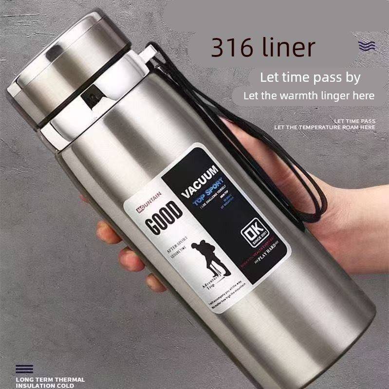 316不锈钢保温杯大容量户外便携水杯泡茶车载杯子