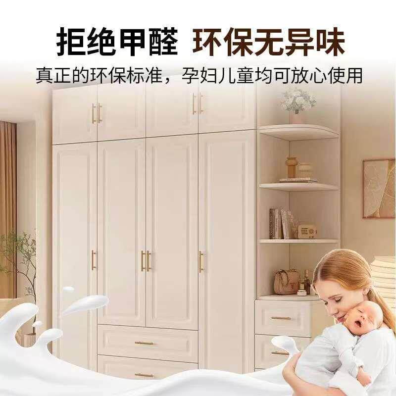 实木衣柜户家用卧yy003室简代约现小型对儿开门衣橱出租屋用童储