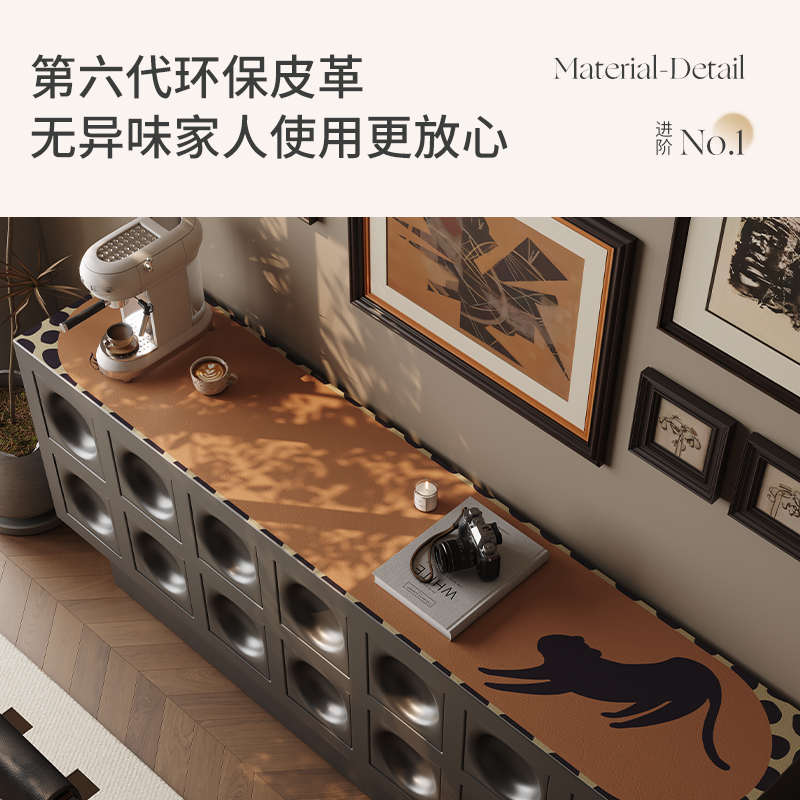 珍宝栖屋中式复古风餐边柜桌垫免洗防水防尘垫子电视柜桌面保护垫