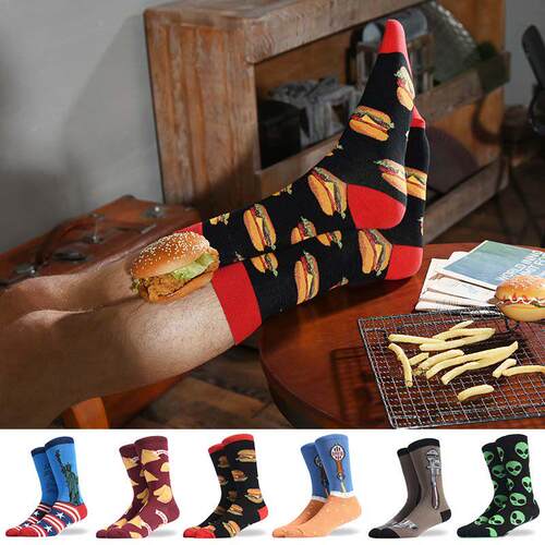 Burger Pizza Sushi Alien males Socks Fashion Cute Series