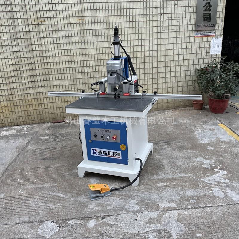 木工三合一立卧钻孔机MZ6415气动钻床橱衣柜门自动三轴可调打孔机