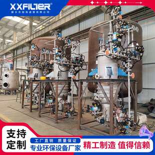 高精密过滤 滤饼排渣 内置不锈钢梅花型滤芯 过滤机 10立方烛式