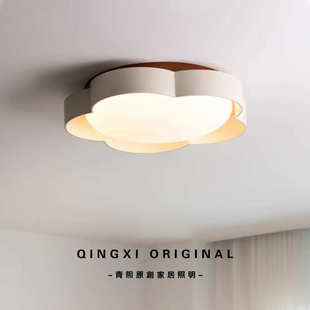 花朵灯奶油风卧室灯吸顶灯2024新款 主卧灯儿童房灯女孩公主房灯具