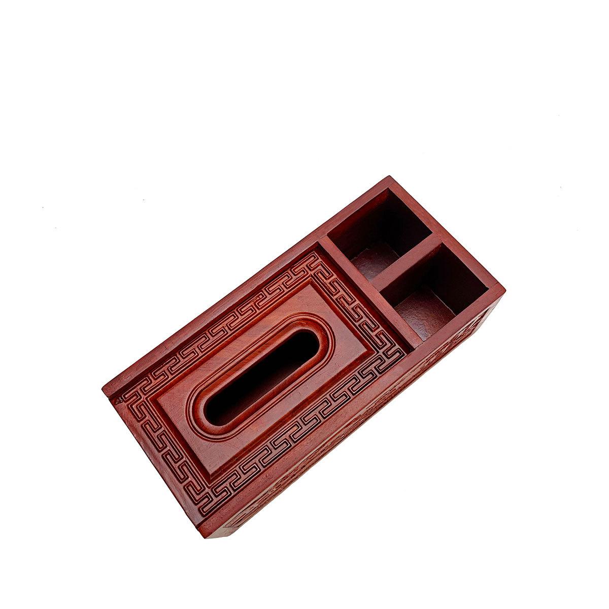 纸巾盒遥控器红木收纳客厅纸巾盒