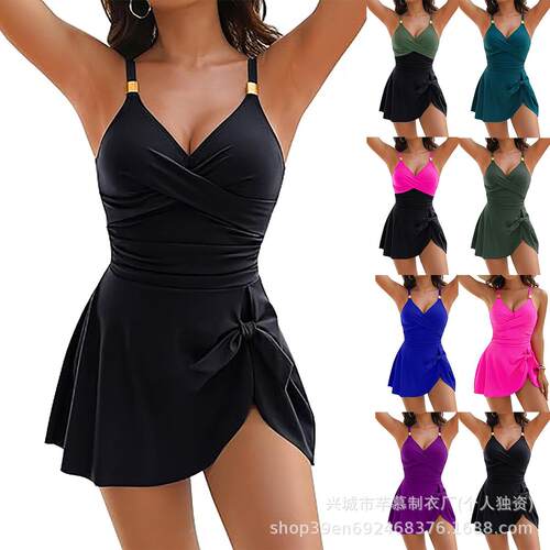 One Piece Swimdress Swimsuits for Women Tummy Control Swim