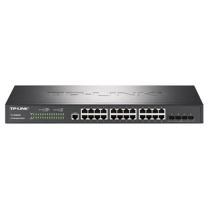 TP-LINK TL-SH5428 4个SFP+24个千兆网口 万兆上联三层网管交换机