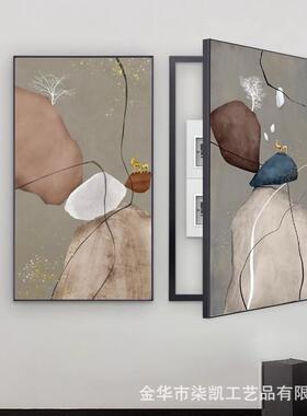 超大尺寸UIK可翻盖电表箱装饰画入户玄关石转现代竖简来约款墙运