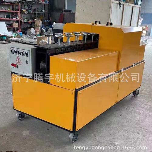 钢管调直除锈喷漆一体机 圆管调直除锈喷漆机 脚手架修复去锈机
