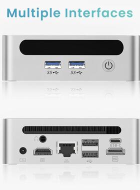 GenMachine 锐龙R3-4300U/5300U 商务办公家用电脑MINI PC