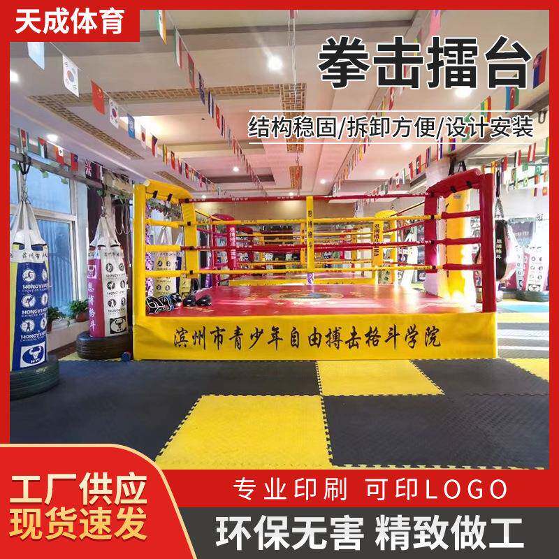 拳击八角笼散打摔跤武术擂台搏击沙袋拳馆训练八角场散打泰拳拳台