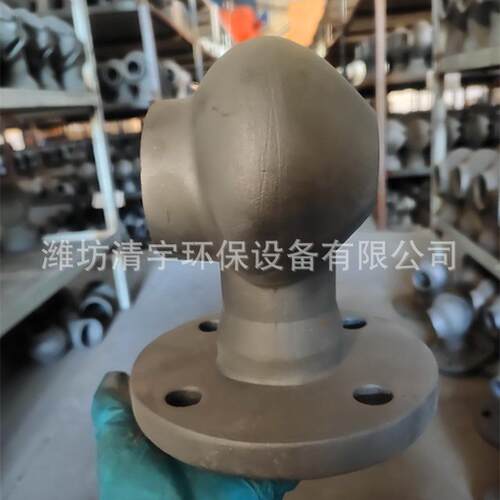 碳化硅90°脱硫喷头碳化硅蜗壳喷嘴法兰连接DN65耐磨损耐高温