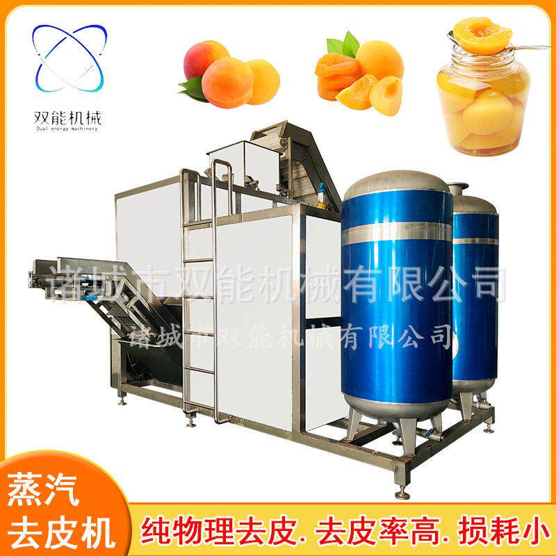 蒸汽脱皮机 黄桃葡萄果蔬去皮 头加工设备全自动加工流水线定制
