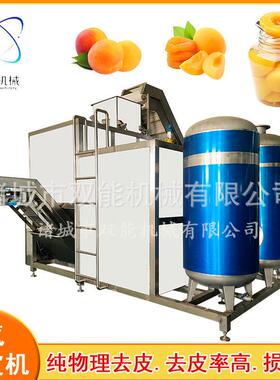 蒸汽脱皮机 黄桃葡萄果蔬去皮 头加工设备全自动加工流水线定制