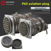 P60 45芯47芯航空插头圆形连接器连接器开口60mm