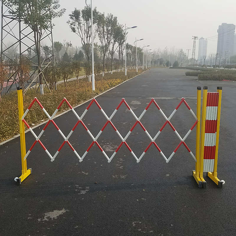 绝缘安全玻璃钢栏防护电力施工可厂家移动式伸缩围栏隔离折叠红白