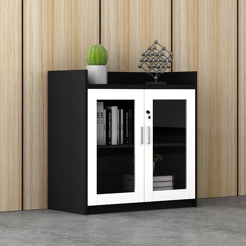 办公文件柜矮柜木质带锁资料柜储物柜地柜靠墙边柜会议室茶水柜