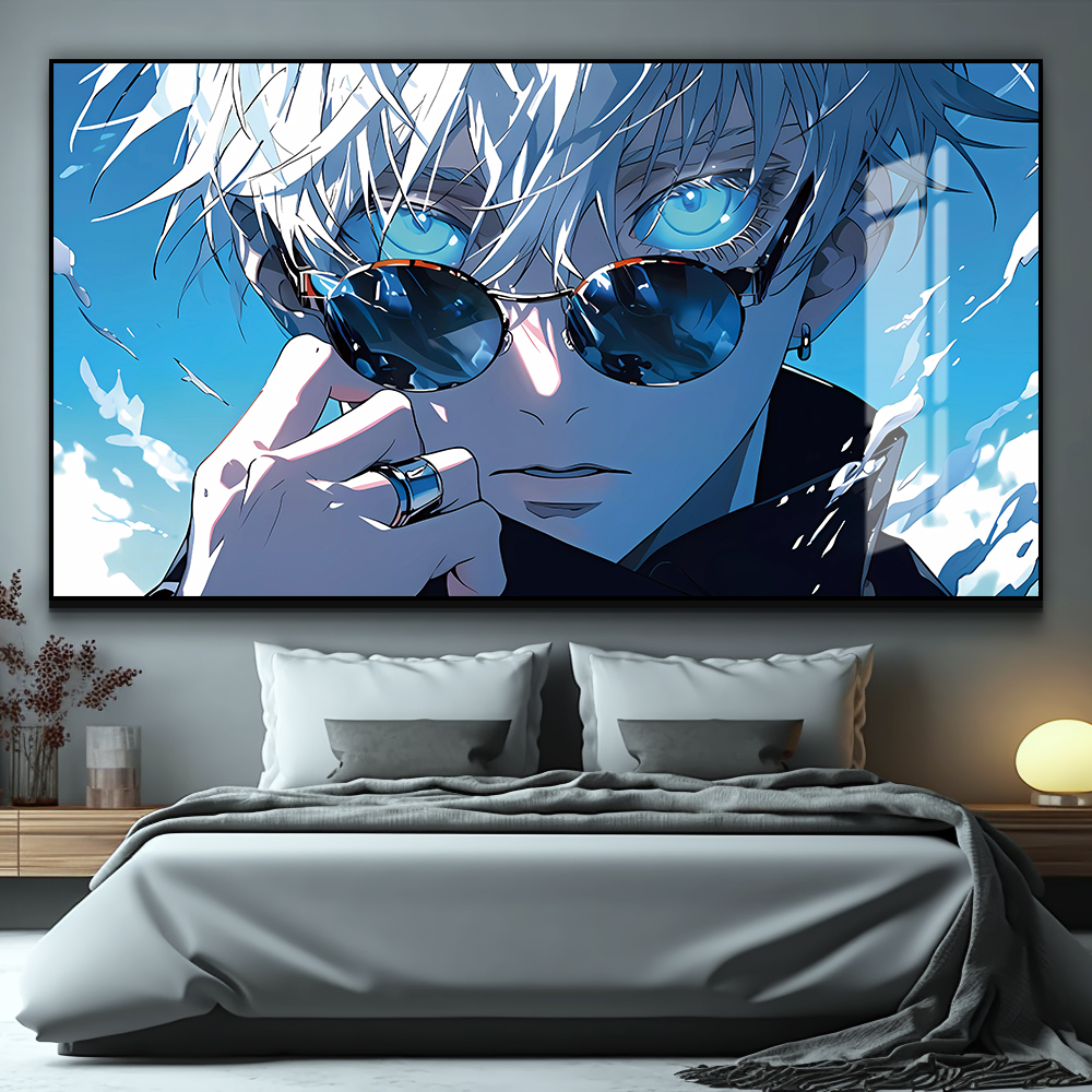 二次元动漫海报挂画网吧酒吧背景日漫电竞房间装饰画卧室墙面贴纸