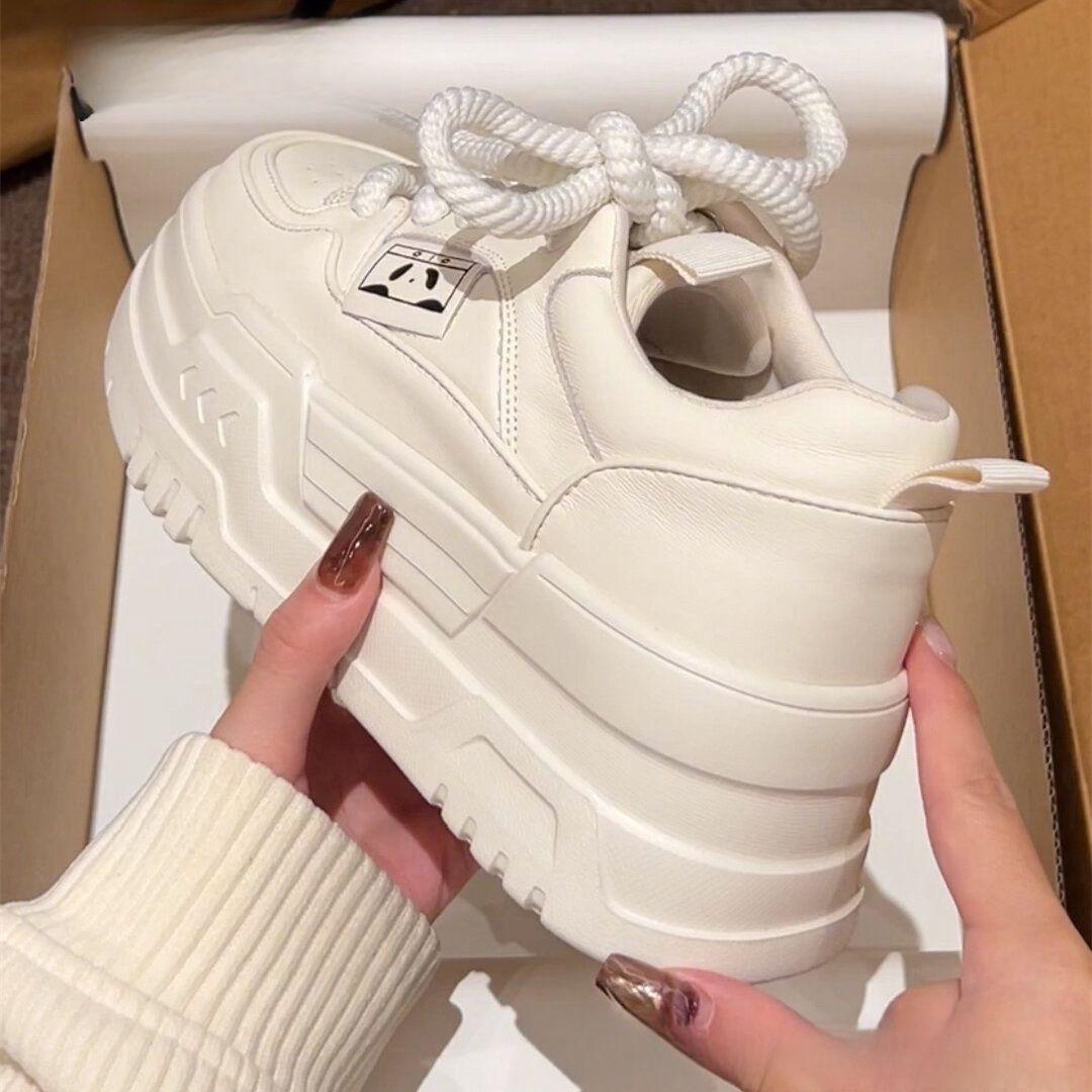 百搭复古时尚秋冬拼接休闲老爹鞋