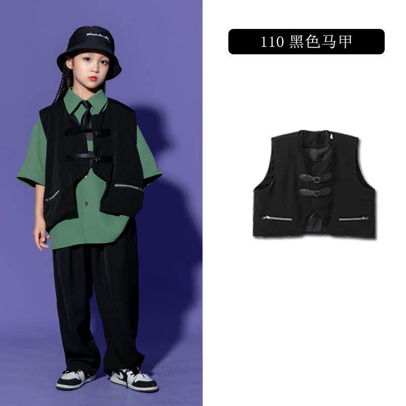 高档儿童套装男孩Hip-H夏o街舞表演服装季衫鼓衬组p女孩服装合唱