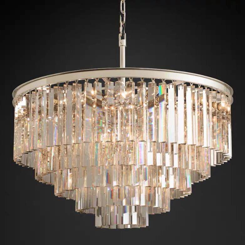 厂家促销美式乡村K9水晶创意圆形大气客厅餐厅简约个性酒店rh吊灯