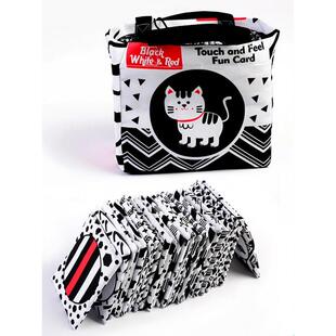 Baby Flash Fabric Visual Soft Washable White And Black Cards